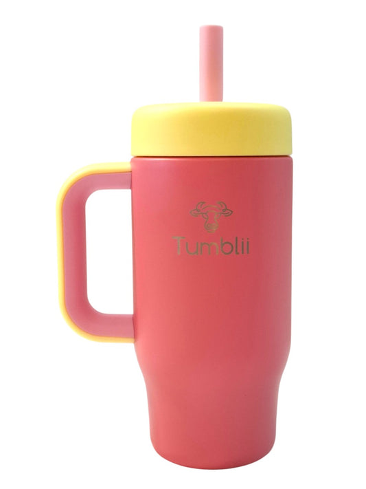 Pink stainless steel toddler tumbler